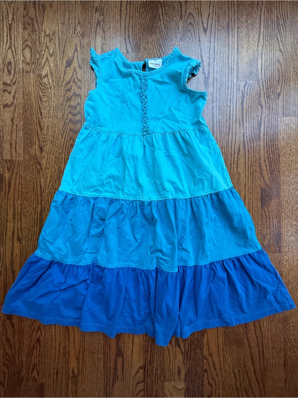 Hanna Andersson Tiered Blue Dress Sz 10